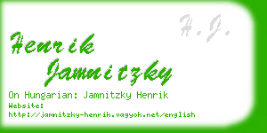 henrik jamnitzky business card